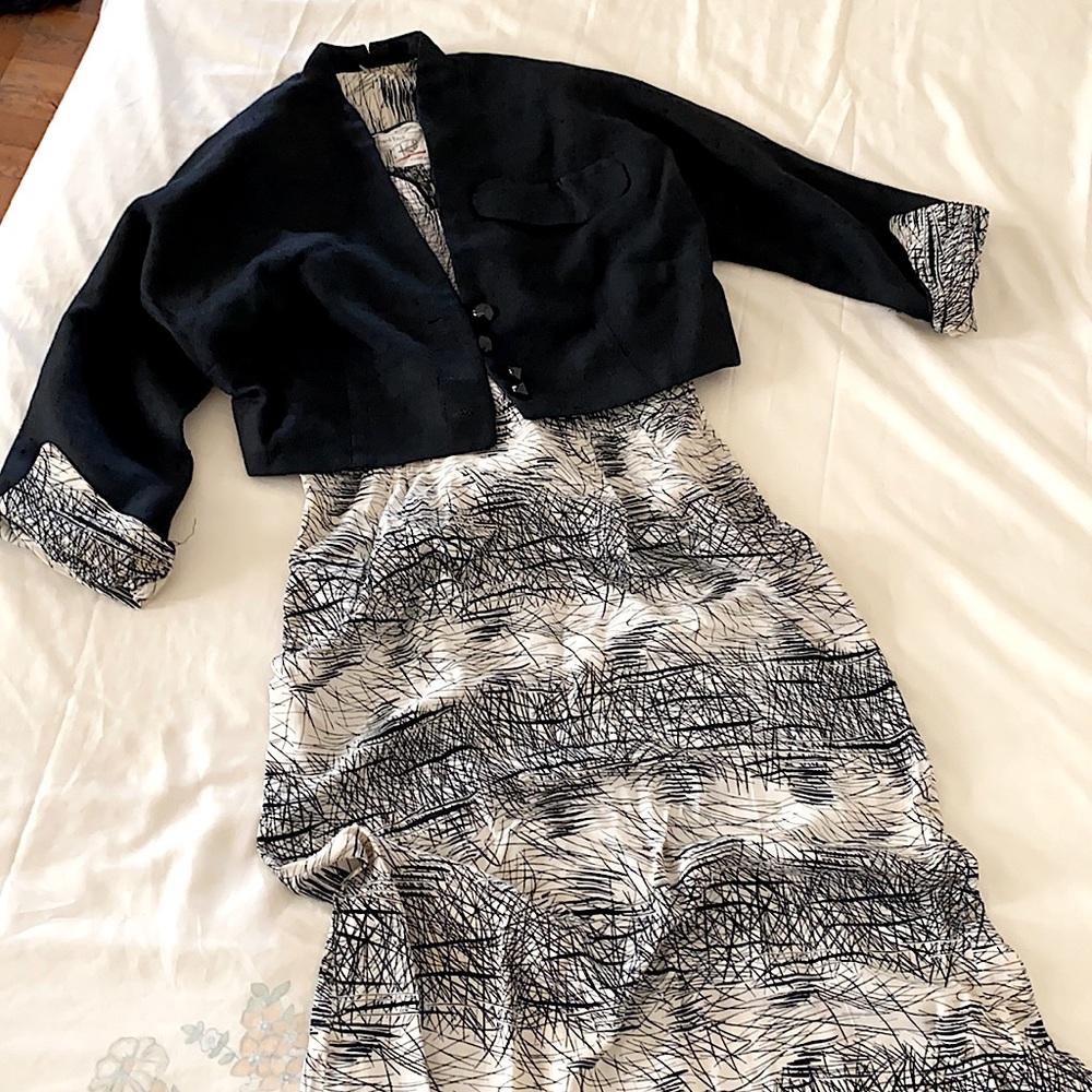 Vintage 1950s Frank Tisch Mr. Ric dress & jacket